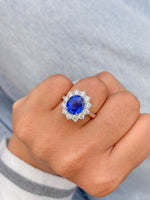 Blue Sapphire Diamond Ring
