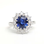 Blue Sapphire Diamond Ring
