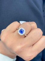 Blue Sapphire Diamond Ring