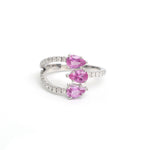 Pink Sapphire Diamond Ring