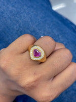 Pink Sapphire Diamond Ring