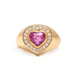 Pink Sapphire Diamond Ring