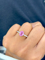 Pink Sapphire Diamond Ring