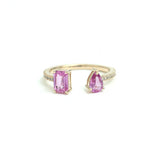 Pink Sapphire Diamond Ring