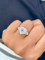 Diamond Pink Sapphire Ring
