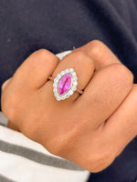 Pink Sapphire Diamond Ring