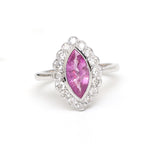Pink Sapphire Diamond Ring