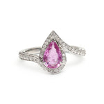 Pink Sapphire Diamond Ring