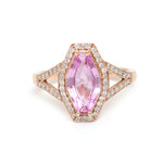 Pink Sapphire Diamond Ring