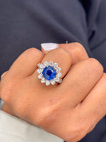 Blue Sapphire Diamond Ring