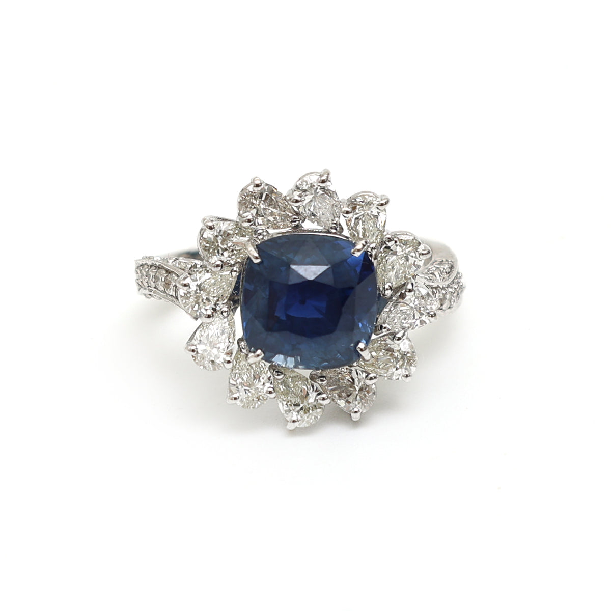 Blue Sapphire Diamond Ring