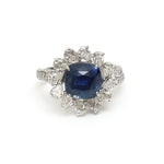 Blue Sapphire Diamond Ring