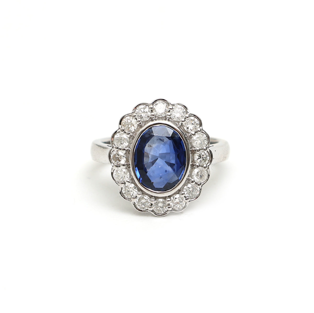 Blue Sapphire Diamond Ring