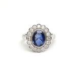 Blue Sapphire Diamond Ring
