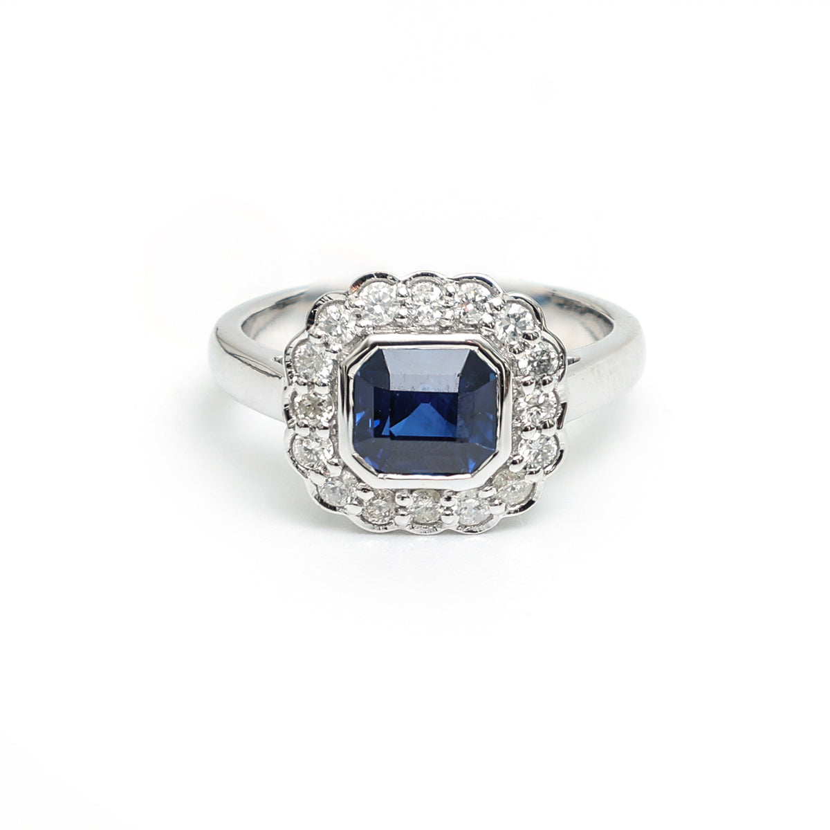 Blue Sapphire Diamond Ring