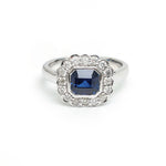 Blue Sapphire Diamond Ring