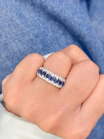 Blue Sapphire Diamond Ring