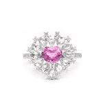 Pink Sapphire Diamond Ring