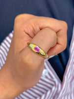 Pink Sapphire Diamond Ring