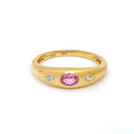 Pink Sapphire Diamond Ring