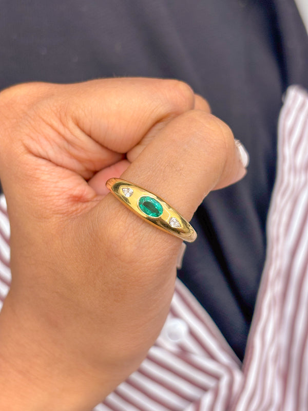 Emerald Diamond Ring