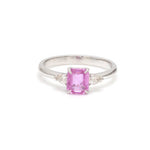 Pink Sapphire Diamond Ring
