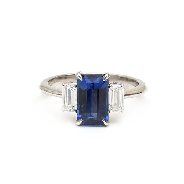 Blue Sapphire Diamond Ring