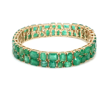 Emerald Octagon Cut Big Tennis Bracelet