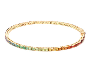 Rainbow Gemstone 2.50MM Tennis Bracelet