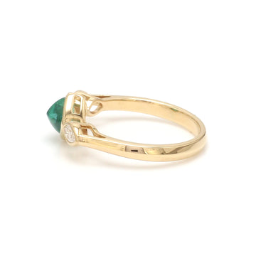 Emerald Sugarloaf Marquise Ring