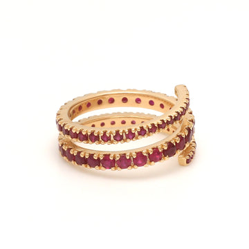 Ruby Round Spiral Ring