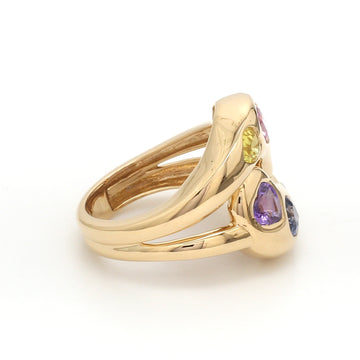 Rainbow Heart Knot Ring