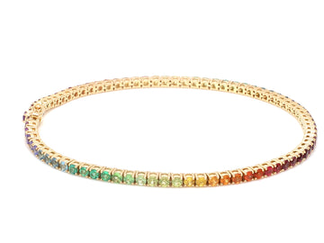 Rainbow Gemstone 2.50MM Tennis Bracelet