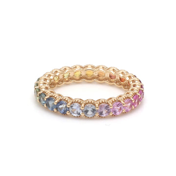 Rainbow Sapphire Filigree Ring