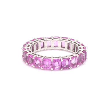 Pink Sapphire Octagon Prong Set Ring