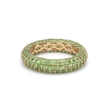Tsavorite Pave Eternity Band Ring