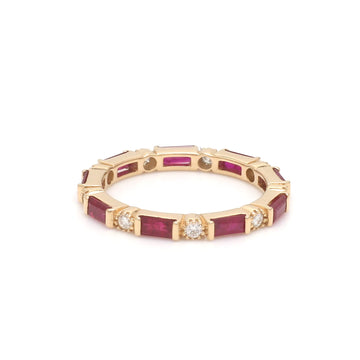 Ruby Baguettes Diamond Antique Ring