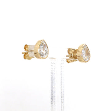 Pear Lab-Grown Diamond Stud Earrings Gold