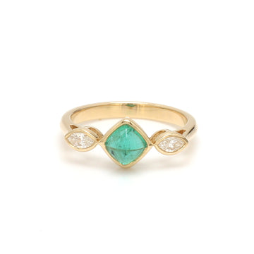 Emerald Sugarloaf Marquise Ring