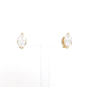 Marquise Lab-Grown Diamond Stud Earrings Gold