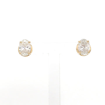 Lab Grown Diamond Oval Stud Earrings in 14K 18K Gold