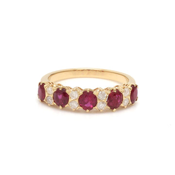 Ruby Diamond Vintage Style Ring