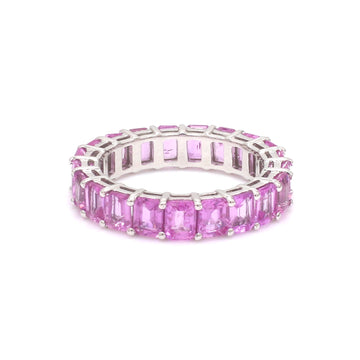 Pink Sapphire Octagon Prong Set Ring