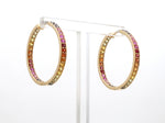 Rainbow Sapphire 2MM Hoops