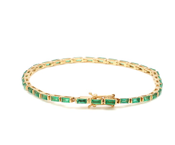 Emerald Horizontal Baguette Bracelet