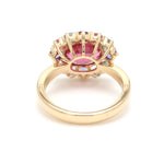 Pink Tourmaline and Pastel Halo Ring