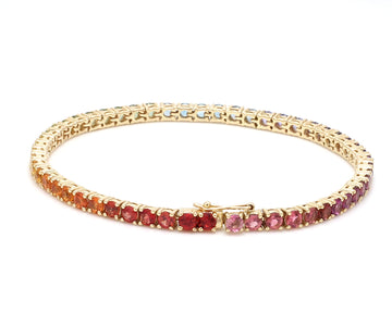 Rainbow Gemstone 3MM Bracelet