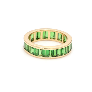 Tsavorite Baguette Channel Set Ring