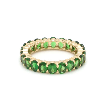 Tsavorite Oval Eternity Ring