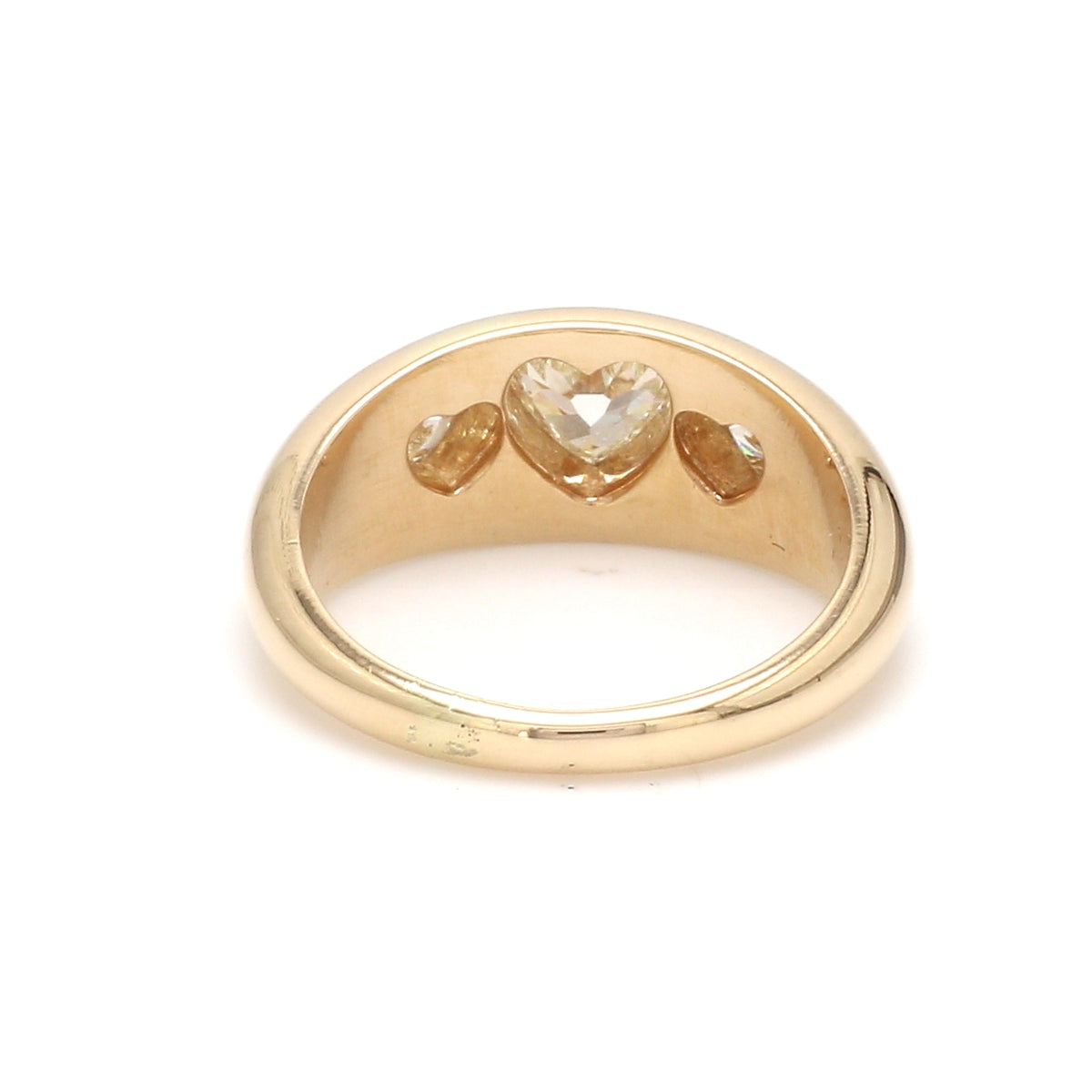 Diamond Three Heart Gypsy Ring